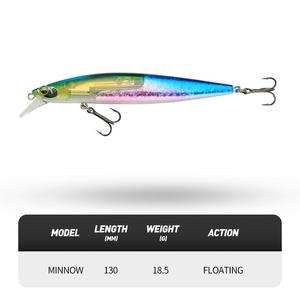 WEI 13cm/18.5g 9 Cores Flash Escalas Bionic Isca Flutuante Minnow Isca De Pesca Artificial Isca De Pesca Dura - Product Image 3