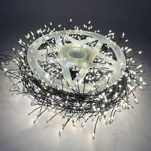 أضواء مفرقعات نارية لشجرة عيد الميلاد، سلسلة أضواء LED من الراتنج مع جهاز تحكم عن بعد، ديكور أجواء للمناسبات - Product Image 2