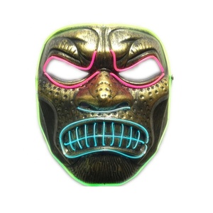 Envío rápido de moda de fiesta de Halloween Supp brillo Led de neón <span class=keywords><strong>EL</strong></span> cable máscara - Product Image 5