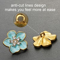 G&J Wholesale Factory Direct-sale DIY Accessories Large-sized Metal Button with Rhinestones