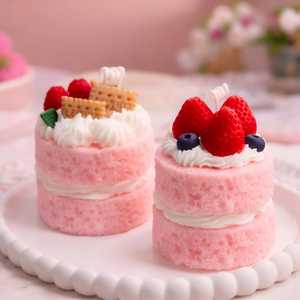 Bougie parfumée double couche en forme de mini gâteau, saveur fraise, <span class=keywords><strong>chocolat</strong></span> et matcha, idéale pour un cadeau - Product Image 1