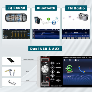 1Din 5.2 pollici LCD capacitivo Touch Screen autoradio MP3 <span class=keywords><strong>MP5</strong></span> lettore FM con connessione USB Audio auto BT e <span class=keywords><strong>Android</strong></span> <span class=keywords><strong>OS</strong></span> - Product Image 2