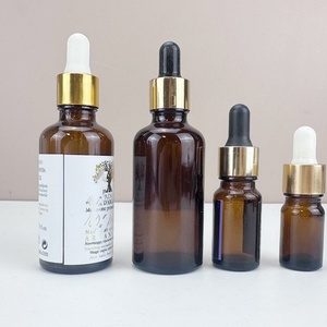 30ml 50ml 100ml Amber Black Frosted Glass Cosmetic Serum Dropper Bottles Tube with Dropper Spray Lid - Product Image 3