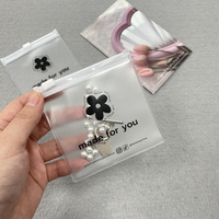 Mini bolsas con cierre de cremallera para joyería con logotipo, bolsa de plástico transparente de PVC personalizada para pendientes, embalaje de pulsera