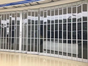 Patio invisibile scorrevole Bi pieghevole cristallo acrilico porte trasparenti in alluminio Pvc <span class=keywords><strong>porta</strong></span> pieghevole <span class=keywords><strong>per</strong></span> le camere - Product Image 6