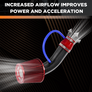 طقم مدخل هواء بارد من ألياف الكربون <span class=keywords><strong>3</strong></span> بوصة (76 مم) يناسب جميع السيارات مع فلتر رأس الفطر الاختياري - Product Image 6