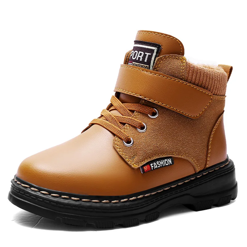 boys and girls to keep warm Winter leather boots Nordic outdoor cotton shoes for kids Adult autumn/winter boots