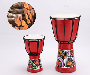 Großhandel Handmade 4 "6" African Drum Kinder Pvc Tune-Free Djembe Mini Painted African Drum - Product Image 4