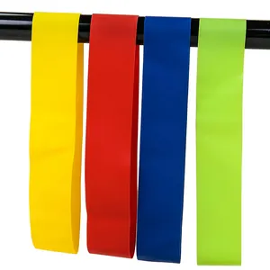Resistance Bands Set of 5 Made with 100% Natural Latex Exercise band for Yoga Physio Therapy Pilates bands