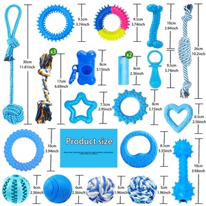Jouets pour chiens, chiots et chats, best-seller, en caoutchouc thermoplastique, nœuds rayés, style fixe, pour la dentition, le nettoyage dentaire, résistant à la mastication - Product Image 2