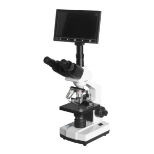 Thermostatic trinocular microscope eyepiece high definition convenient electron microscope for biological aquaculture