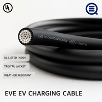 Câble de charge pour VE homologué UL, 600V, robuste, gaine TPE TPU, résistant à l'huile et aux UV, câble d'alimentation pour borne de recharge commerciale EVSE