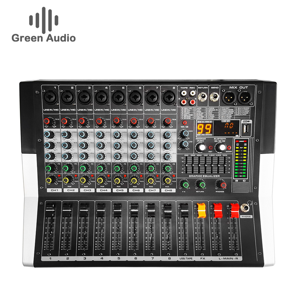 GAX-ED8 Audio Mixer - Powerful 7-Band Equalization for Karaoke
