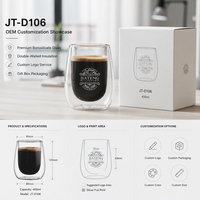 Gobelet en verre à double paroi isolé de 400 ml, transparent, en borosilicate de haute qualité, pour expresso, café glacé, thé, tasses à boisson quotidienne