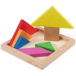 Rompecabezas Tangram <span class=keywords><strong>de</strong></span> Madera Transfronterizo, Material Didáctico para <span class=keywords><strong>Primaria</strong></span> y Preescolar, Ayuda Educativa Temprana - Product Image 1