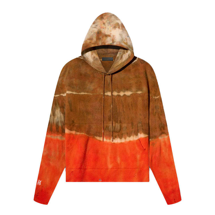 tie dye moletom com capuz brown