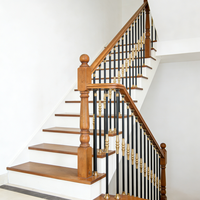 Balustrade d'escalier en alliage d'aluminium-magnésium noir moderne de haute qualité pour villa, vente en gros
