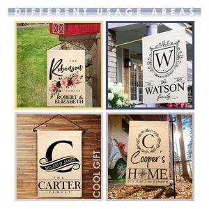 Décorations de jardin en polyester pour l'extérieur, panneau de bienvenue personnalisé pour chien, portrait numérique de chien par sublimation, bannières DIY pour l'extérieur - Product Image 5