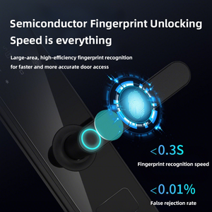 Serrure intelligente Tuya/TTLOCK avec reconnaissance d'empreintes digitales, Wifi, mot de passe et carte, semi-automatique - Product Image 5