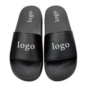 2019 New pvc plain flip flops lady custom wholesale beach slippers