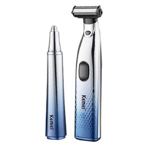Recortadora de vello nasal eléctrica Kemei 2 en 1 con accesorios, recargable por USB, para hombres, juego de recorte portátil. - Product Image 2