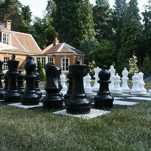 आउटडोर प्लास्टिक विशाल शतरंज के लिए मजेदार गार्डन बड़े शतरंज सेट सेट विशाल शतरंज सेट आउटडोर