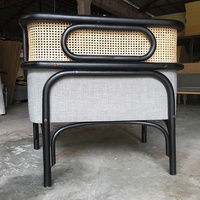 Targa Gebruder Thonet Vienna Rohrholz 1-Sitzer Sofa Couch