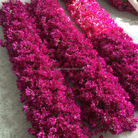 B-818 Chemin de table personnalisé en fleurs artificielles en soie, arrangements floraux de mariage, centres de table violets, rangée de bougainvilliers