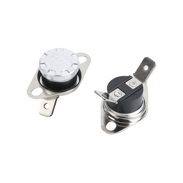 100 Degree Temperature Control Switch 10A 250V Normally Closed Thermostat Automatic Reset with 45 Degree 6.35mm Terminals