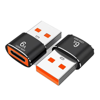 Adaptateur USB C femelle vers USB2.0 un transfert de données 480Mbps Compatible SmartPhone et chargeur d'ordinateur portable Sortie CC-Adaptateurs chargeurs USB