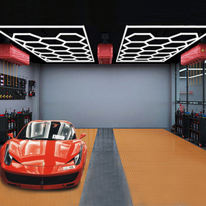 Lampada esagonale a nido d'ape Auto dettaglio luci da lavoro Bar autolavaggio stazione 110v 220v <span class=keywords><strong>Garage</strong></span> soffitto esagonale luce Led - Product Image 5