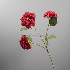 ราชินี3หัวตกแต่งงานแต่งงานดอกไม้ประดิษฐ์พื้นดินดอกกุหลาบอุปกรณ์ประกอบฉากดอกไม้ประดิษฐ์ตกแต่งบ้านกลางแจ้ง - Product Image 3