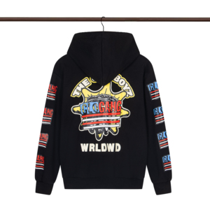 Glo Gang Heavyweight Cotton Rhinestone Full Zip Hoodie Sun Logo Graphic Oversized <span class=keywords><strong>Drill</strong></span> <span class=keywords><strong>Rap</strong></span> Y2K Streetwear Hooded Jacket - Product Image 2