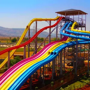 Water Park Equipment Manufacturer Rainbow Competition Water Slide for Water Park
