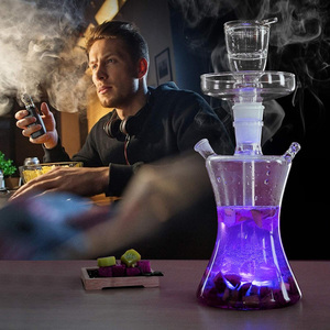Bộ shisha di động cao cấp hiện đại, kiểu dáng sang trọng, làm bằng kính mờ, kèm ống hút silicon tự chế, túi da du lịch, thích hợp cho tiệc tùng. - Product Image 3