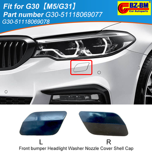 Pour <span class=keywords><strong>BMW</strong></span> série 5 G30 <span class=keywords><strong>F90</strong></span> <span class=keywords><strong>M</strong></span> SPORT pare-chocs avant lave-phare buse couvercle coque capuchon nouvel état 51118069077 51118069078 - Product Image 4