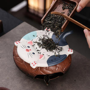 Diffuseur d'huiles essentielles créatif en céramique en forme de chat, pour thé au cèdre torréfié, four à pâtisserie, essentiel pour la maison - Product Image 4