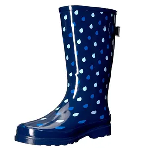 2024 Hersteller wasserdichte Ladies- und Mädchen-Regenstiefel aus Kautschuk Wellies für Frühling und Herbst