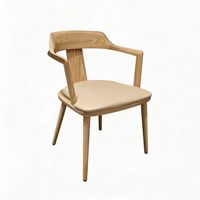 Chaise de négociation de bureau en bois massif de style nordique italien minimaliste, chaise de réception design pour hôtel, restaurant, hall d'entrée