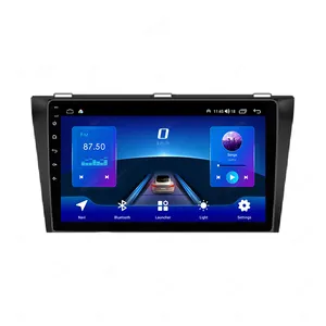 เครื่องเล่นวิทยุมัลติมีเดียในรถยนต์ระบบแอนดรอยด์สำหรับ MAZDA <span class=keywords><strong>3</strong></span> 2004-2009ระบบนำทาง GPS สเตอริโอ<span class=keywords><strong>2</strong></span> DIN หน้าจอสัมผัสรองรับ CarPlay WiFi BT - Product Image 1