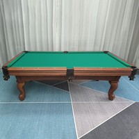 Table de billard de luxe sur mesure de 12 pieds avec poches en cuir de qualité tournoi, rails en bois massif et retour de balles pour la maison