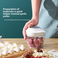 Aanpasbare multifunctionele plastic huishoudelijke knoflookpers, handmatige knoflookknijper, knoflookhakker, voor lente-uien, gember en meer