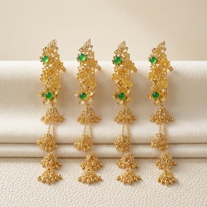 Kamishiro - Adorno de diadema retro para mujer, estilo étnico, con forma de campana dorada, exquisito clip lateral de aleación, diseño de libélula vívida - Product Image 1