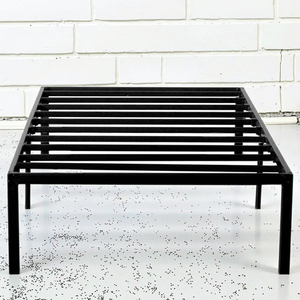 Cadre de lit à plateforme en acier inoxydable moderne et durable Rangement design pliable de haute qualité Style simple Chambre à coucher ENKE - Product Image 1