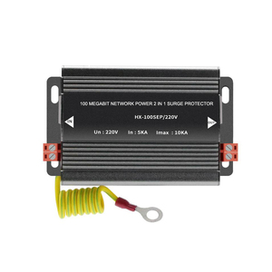 OEM/ODM ขายส่ง อุปกรณ์ป้องกันไฟกระชากแบบสองในหนึ่งสำหรับเครือข่าย 100 เมกะบิต พร้อมอะแดปเตอร์จ่ายไฟ สำหรับกล้องวงจรปิด  วัสดุอะลูมิเนียม - Product Image 4