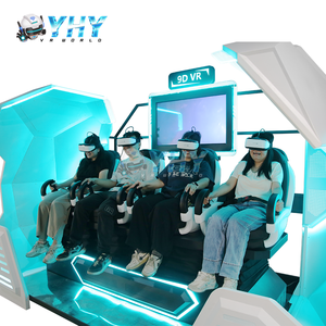 Taman Hiburan permainan realitas Virtual komersial dalam ruangan 3 DOF <span class=keywords><strong>Motion</strong></span> 4 kursi pesawat ruang angkasa 4K 9D bioskop VR dengan 179 permainan - Product Image 1