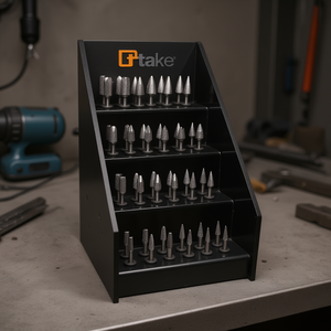 Kit de 40 fraises rotatives coniques en carbure, tige de 6 mm, coupe Z6 - Product Image 3