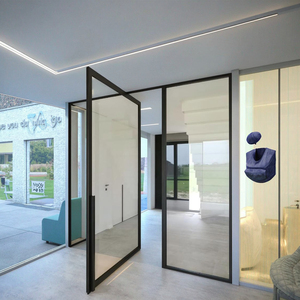 Puerta Pivotante de Partición Deslizante en Oferta Exclusiva, Puerta Pivotante Comercial con Puerta <span class=keywords><strong>Frontal</strong></span> de Vidrio Inteligente Personalizable - Product Image 1