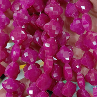 Perles de pierres précieuses trèfle à quatre feuilles à facettes de 12mm, brins de pierre taillés pour la fabrication de bijoux à bricoler soi-même, 10 perles par brin