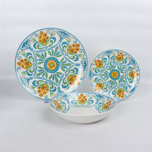 Stoviglie di porcellana messicana ceramica ceramica bianca <span class=keywords><strong>Set</strong></span> cena <span class=keywords><strong>18</strong></span> <span class=keywords><strong>pezzi</strong></span> Full decaln stile bohémien stoviglie in ceramica - Product Image 3
